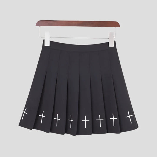 Cross of Shadows Velvet Skirt